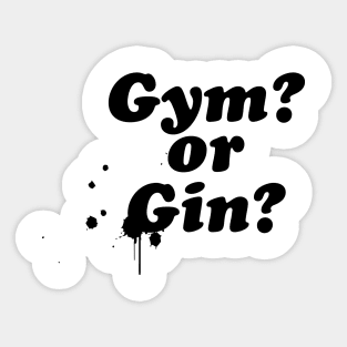 Gym Gin (text) Sticker